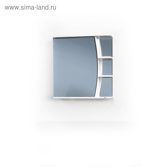 Зеркало - шкаф для ванной комнаты «Поло 55», правый, 550×150×700 мм, цвет белый - Фото 1