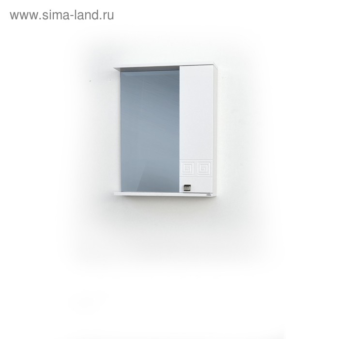 Зеркало - шкаф «Этно», правый, 600×150×700 мм, цвет белый