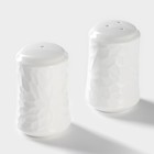 Набор фарфоровый для специй на бамбуковой подставке BellaTenero «Кракле», 2 предмета: солонка, перечница, цвет белый - Фото 4
