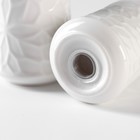 Набор фарфоровый для специй BellaTenero, 4 предмета: солонка, перечница, салфетница, подставка-держатель, белый - Фото 7