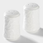 Набор для специй на бамбуковой подставке BellaTenero, 3 предмета: солонка 100 мл, перечница 100 мл, салфетница, фарфор, белый - Фото 5