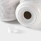 Набор для специй на бамбуковой подставке BellaTenero, 3 предмета: солонка 100 мл, перечница 100 мл, салфетница, фарфор, белый - Фото 7