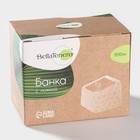 Банка для сыпучих BellaTenero, 800 мл, 14.5×11 см, с ложкой, с бамбуковой крышкой, фарфор, белая - Фото 11