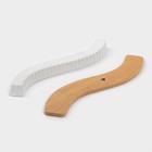 Блюдо BellaTenero, 35×4×3 см, для оливок на деревянной подставке, фарфор, белое - Фото 5