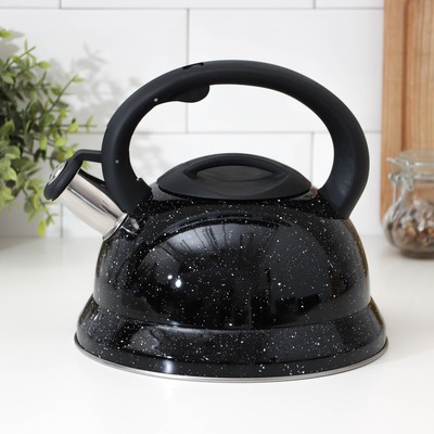 Чайник со свистком Доляна «Рио», 2,8 л, цвет чёрный