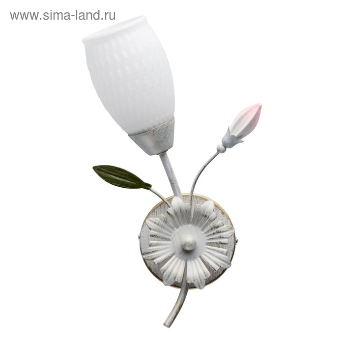 Бра «Верона», 60Вт E14, цвет белый, золото - Фото 1