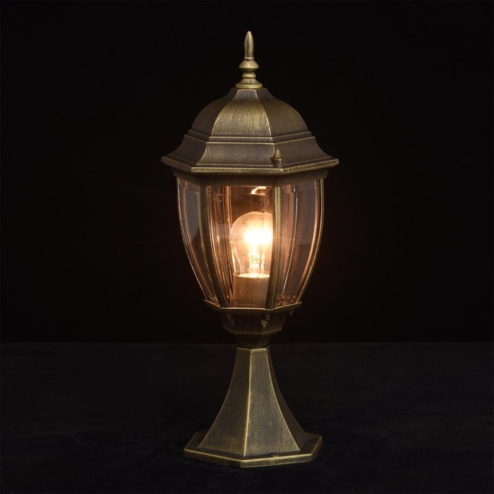 Светильник «Фабур», 95Вт E27, цвет чёрный, золото, IP44 - фото 1907035040