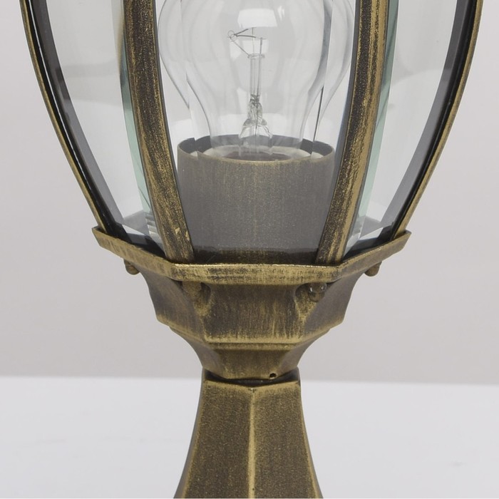 Светильник «Фабур», 95Вт E27, цвет чёрный, золото, IP44 - фото 1884960235