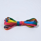 Шнурки для обуви, пара, плоские, 8 мм, 90 см, разноцветные - Фото 4