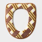 Чехол на сиденье для унитаза на липучках Доляна «Универсал», 35×43 см, цвет МИКС - Фото 5