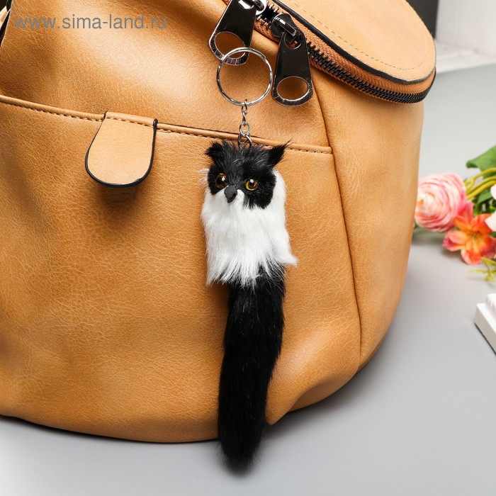 Брелок для ключей на кольце «Пушистик. Совушка», на сумку, рюкзак, 11×3.5×2.5 см, МИКС - Фото 1