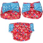 Многоразовый подгузник Крошка Я «Веселые зверята», 3-15 кг, красный - Фото 8