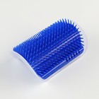 Массажер - чесалка на угол с кошачьей мятой для кошек, размер S, 13.5×9×5 см, синий - Фото 7