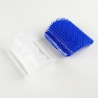 Массажер - чесалка на угол с кошачьей мятой для кошек, размер S, 13.5×9×5 см, синий - Фото 4