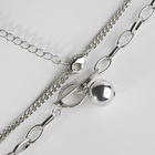 Кулон «Цепь» медальон и сфера, цвет серебро, 60см - Фото 3