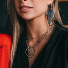 Кулон «Цепь» крупное кольцо с медальоном, цвет серебро, 66 см - Фото 3