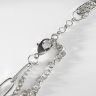 Кулон «Цепь» звенья, 2 нити, цвет серебро, 42 см - Фото 3