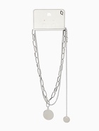 Кулон «Цепь», звенья, 2 нити, цвет серебро, 42 см - Фото 5