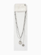 Кулон «Цепь», звенья, 2 нити, цвет серебро, 42 см - Фото 7