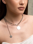 Кулон «Цепь», звенья, 2 нити, цвет серебро, 42 см - Фото 8