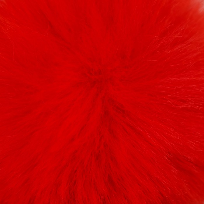 Помпон искусственный мех "Красный" d=7 см - фото 1927496483