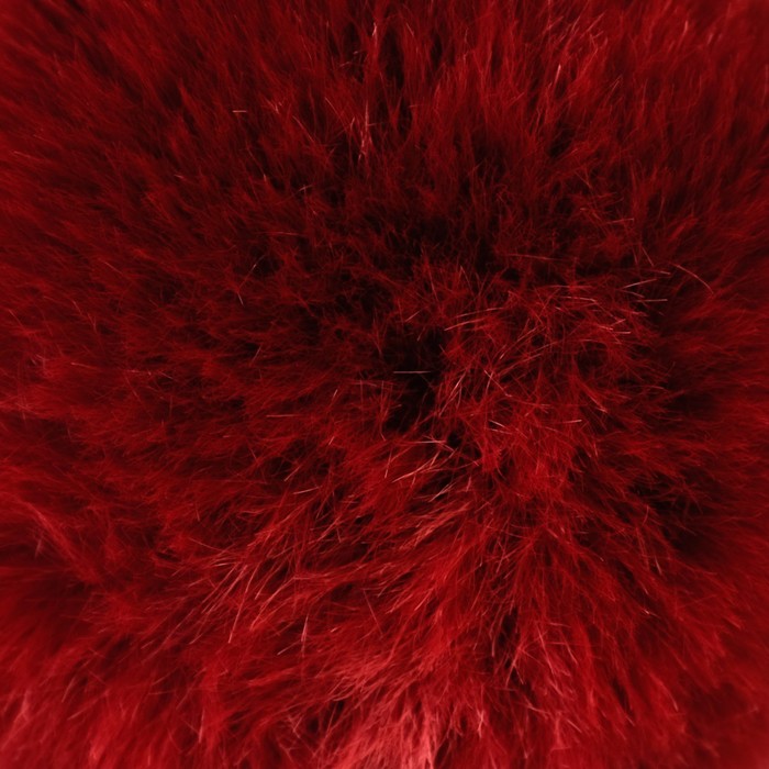 Помпон искусственный мех "Бордовый" d=7 см - фото 1908493501