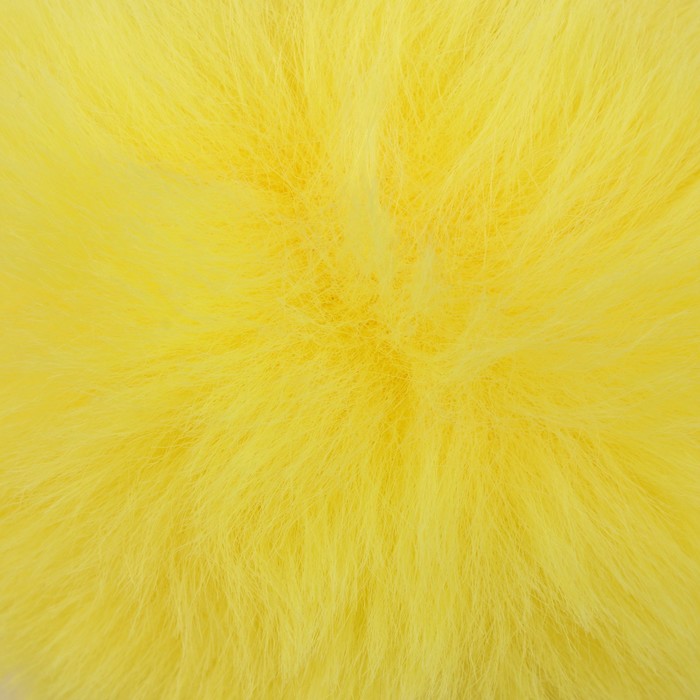 Помпон искусственный мех "Жёлтый" d=10 см - фото 1908493523