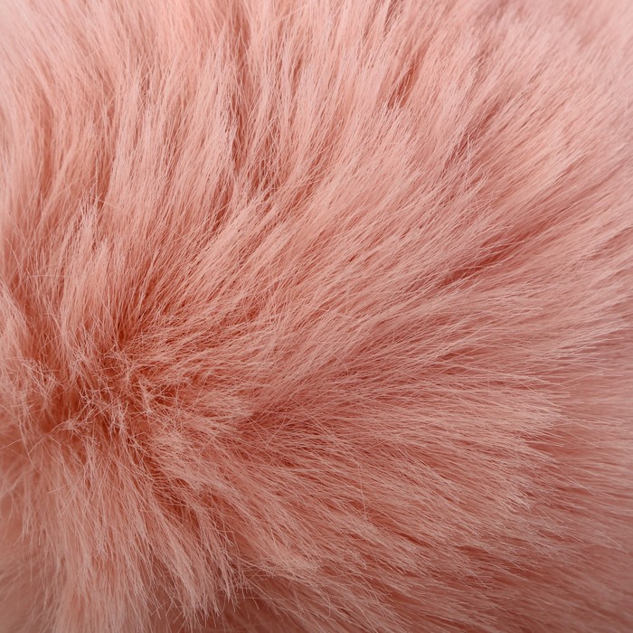 Помпон искусственный мех "Бежево-розовый" d=10 см - фото 1889383654