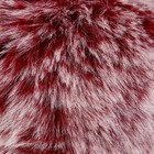Помпон искусственный мех "Бордовый с белыми кончиками" d=9 см - Фото 2