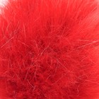 Помпон искусственный мех "Красный с черными кончиками" d=13 см - Фото 2
