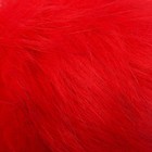 Помпон искусственный мех "Красный с черными кончиками" d=13 см - Фото 2