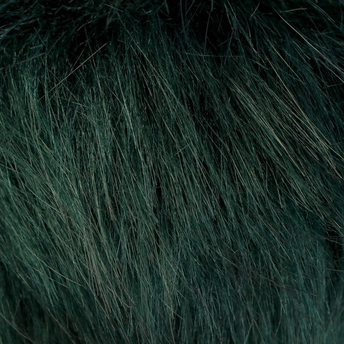 Помпон искусственный мех "Изумрудно-зелёный" d=13 см - фото 1890864861