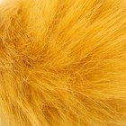 Помпон искусственный мех "Жёлтый с черными кончиками" d=13 см - Фото 2
