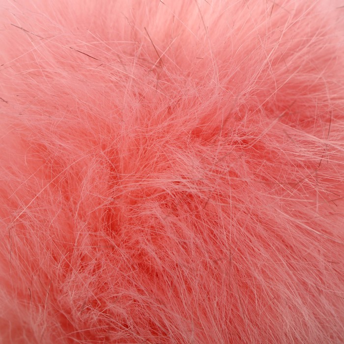 Помпон искусственный мех "Пепельно-розовый с черными кончиками" d=13 см - фото 1889383692