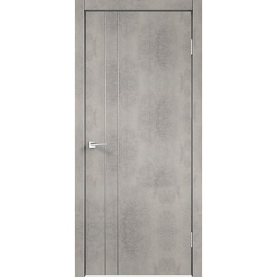 Дверное полотно "Techno" М2 Муар светло-серый, замок Morelli 1895Р SN 2000х600