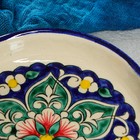 Масленка Риштанская Керамика "Цветы", 17 см, синий - фото 4284597