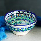 Коса Риштанская Керамика "Цветы" 15 см, малая, синяя - фото 5822582