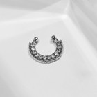 Пирсинг в нос (фейк для септума) «Кольцо» мини, набор 12 шт., d=10 мм, цвет белый в серебре - Фото 2