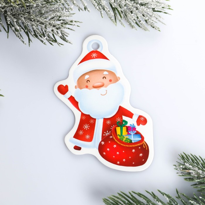 Шильдик на подарок Новый год «Дед мороз», 6,5 ×8,2  см - Фото 1