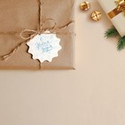 Шильдик на подарок Новый год «Снежинка», 6,5 х6,5 см, Новый год - Фото 2