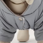 Комбинезон зимний для животных, флисовый подклад, 3XL (ДС 36-38, ОШ 36-37, ОГ 48-52), серый - фото 20976526