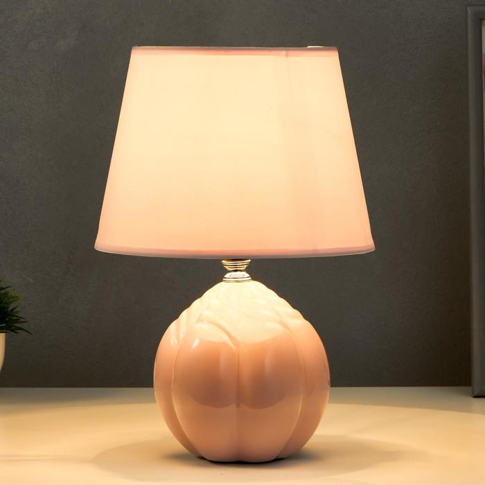 Лампа настольная "Бутон" Е14 1х40Вт светло-розовый 20х20х30 см RISALUX - фото 1907035650