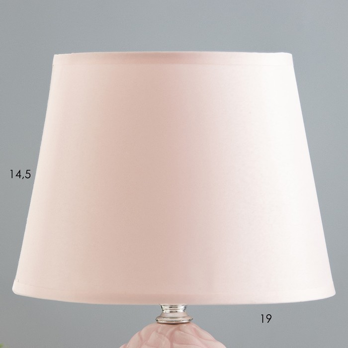 Лампа настольная "Бутон" Е14 1х40Вт светло-розовый 20х20х30 см RISALUX - фото 1907035652