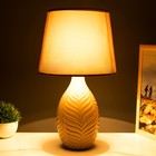 Настольная лампа "Тропики" Е14 1х40Вт  бежевый 25х25х42 см RISALUX - Фото 3