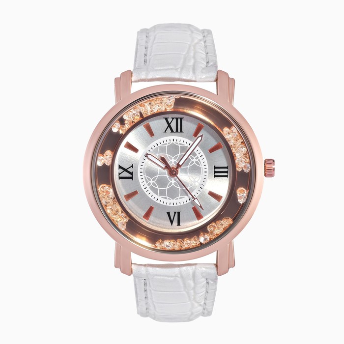 Часы наручные женские «Фелиция», кварцевые, диаметр циферблата 3.2 см, золотистые - Фото 1