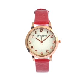 Часы наручные кварцевые женские 'Бернини', d-3.6 см, красный микс