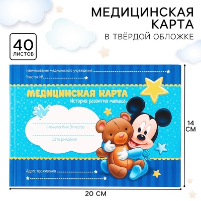 Медицинская карта «История развития ребёнка», Мышонок, 40 листов