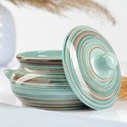 Горшочек для запекания Борисовская керамика «Скандинавия», 500 мл, 13×19.5 см, голубой - Фото 2