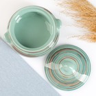 Горшочек для запекания Борисовская керамика «Скандинавия», 500 мл, 13×19.5 см, голубой - Фото 3