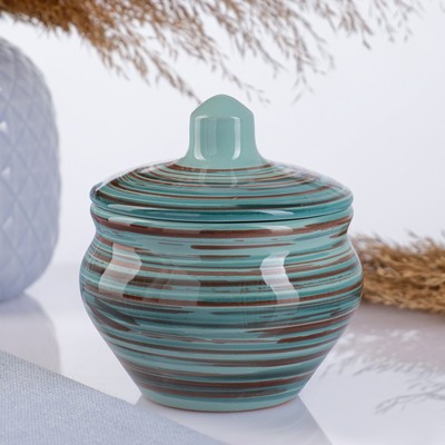 Горшочек для запекания Борисовская керамика «Скандинавия», 200 мл, 10×9.5 см, голубой